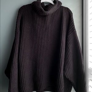 Large Free people black mock neck sweater